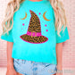 Leopard Witches Hat Halloween Comfort Color Graphic Tee