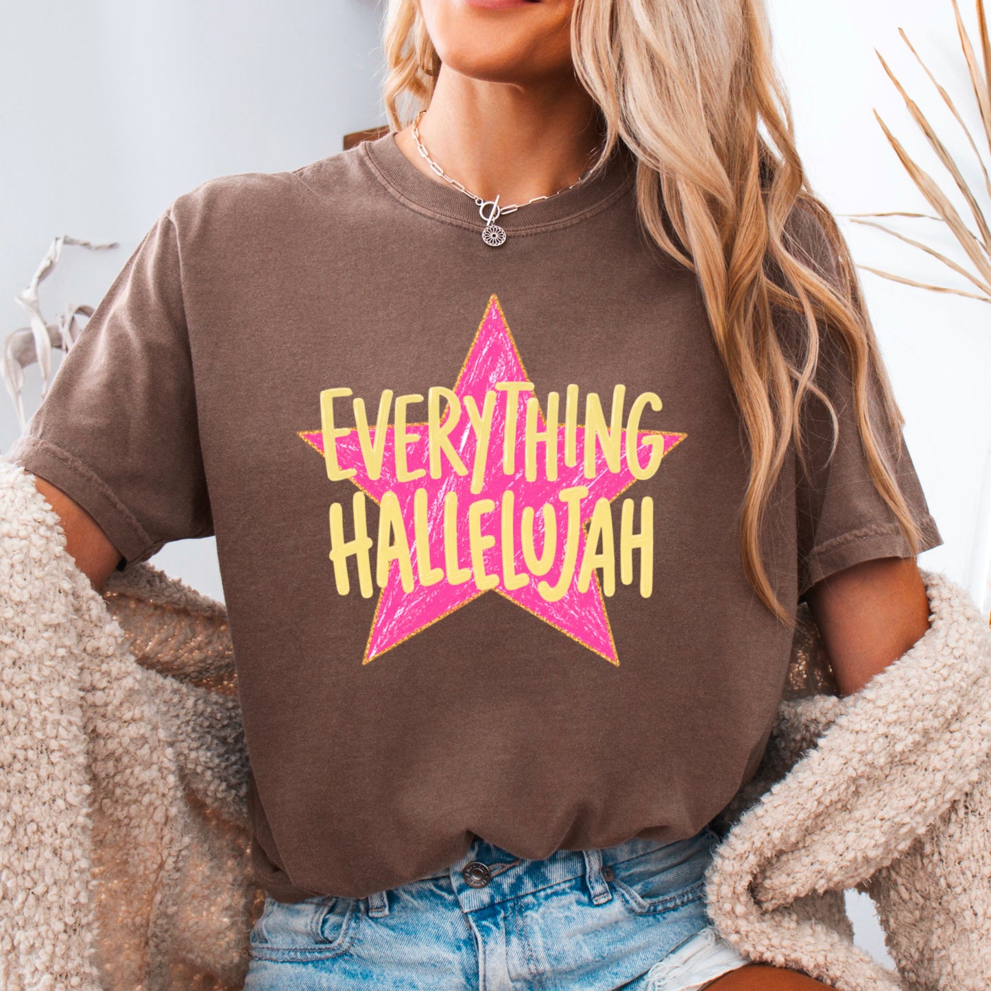 Everything Hallelujah Comfort Color Graphic Tee