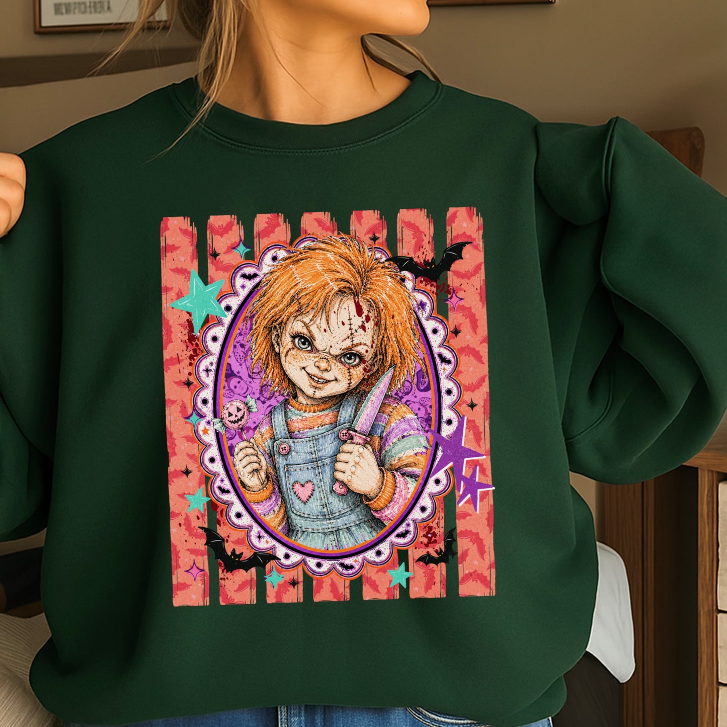 Horror Film Character Crewneck Sweatshirt