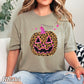 Leopard Pumpkin Halloween Comfort Color Graphic Tee