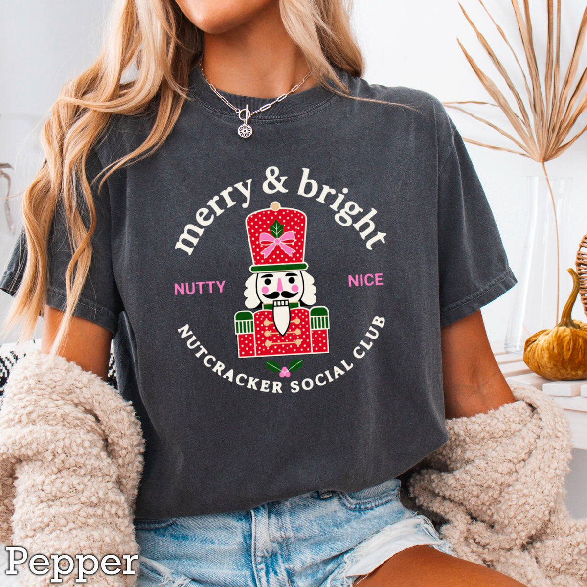 Nutcracker Social Club Christmas Comfort Color Graphic Tee