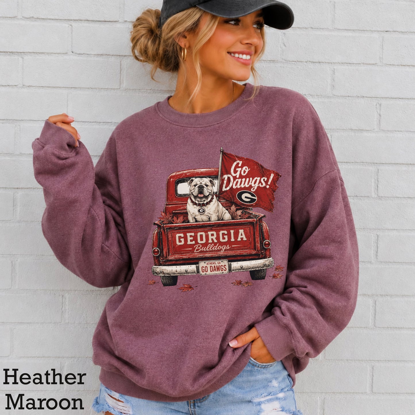 Red & Black Pickup Truck Crewneck Sweatshirt