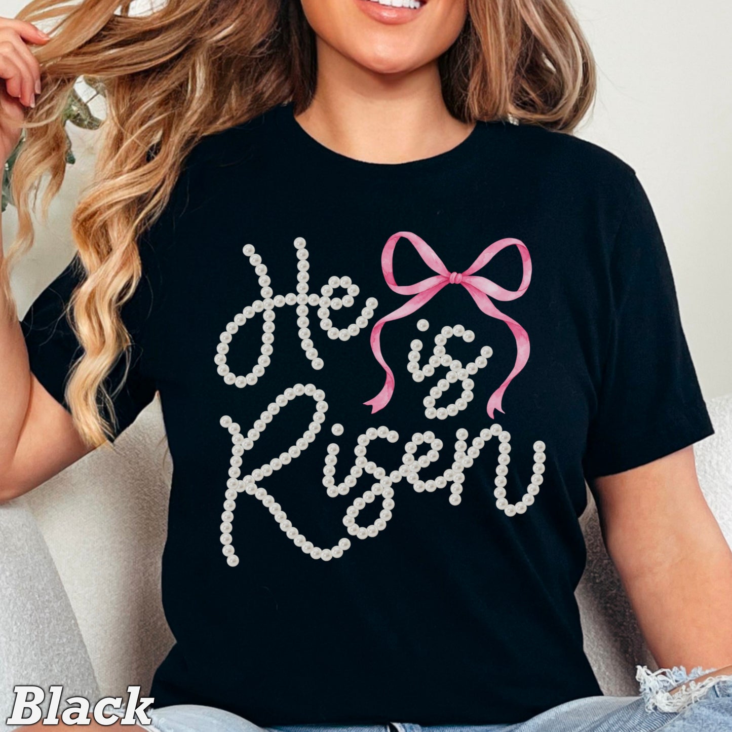 He Is Risen Easter Comfort Color Graphic Tee