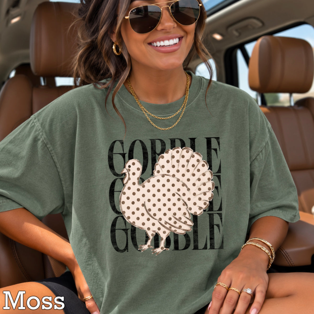 Gobble Thanksgiving Comfort Color Graphic Tee