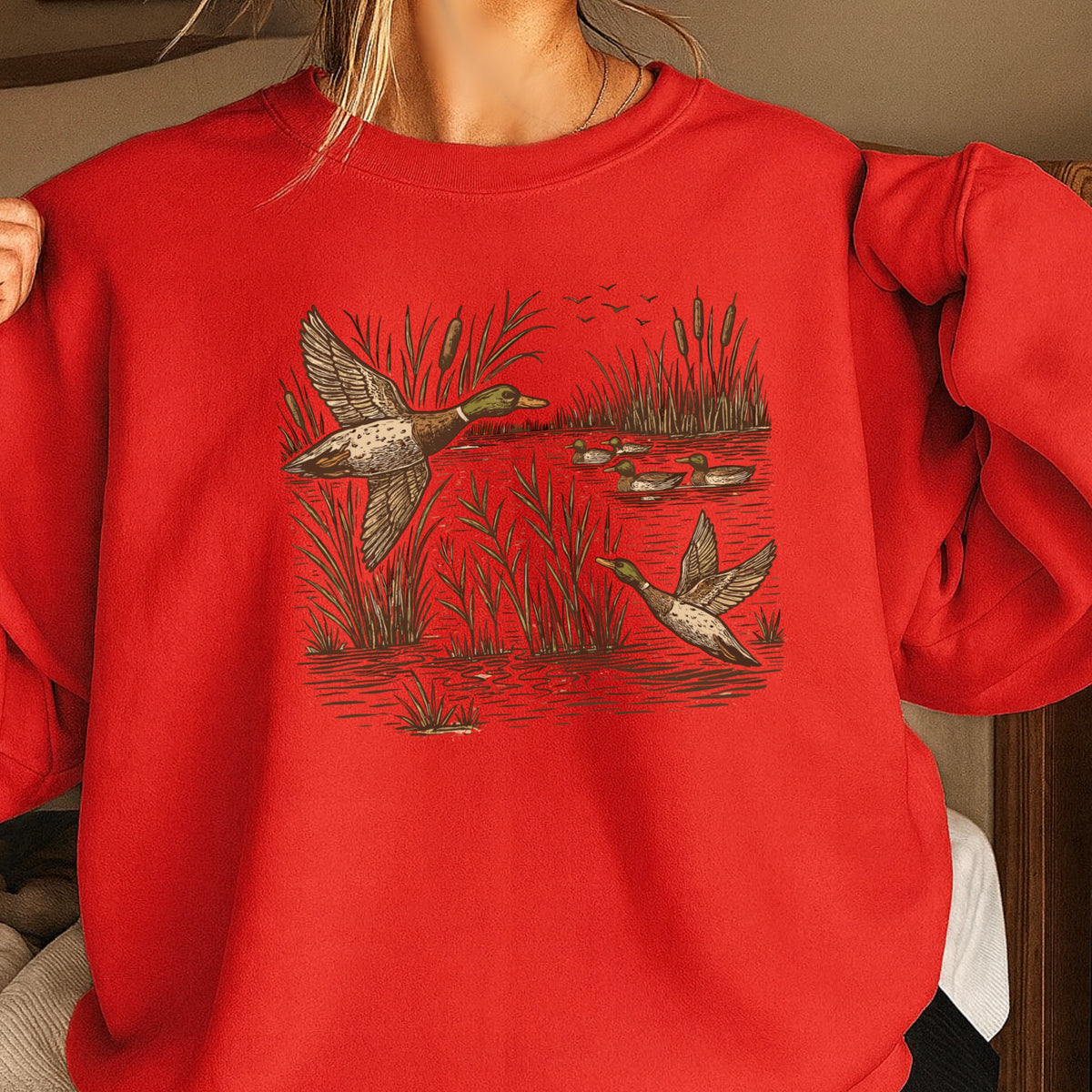 Mallard Duck Crewneck Sweatshirt