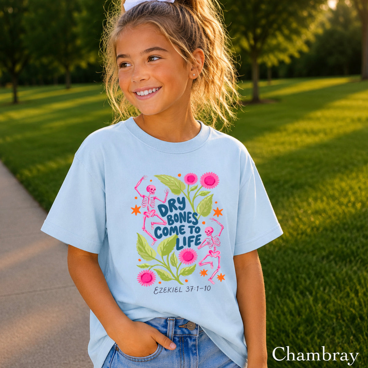 Dry Bones Come To Life Youth Comfort Color Christian T-Shirt