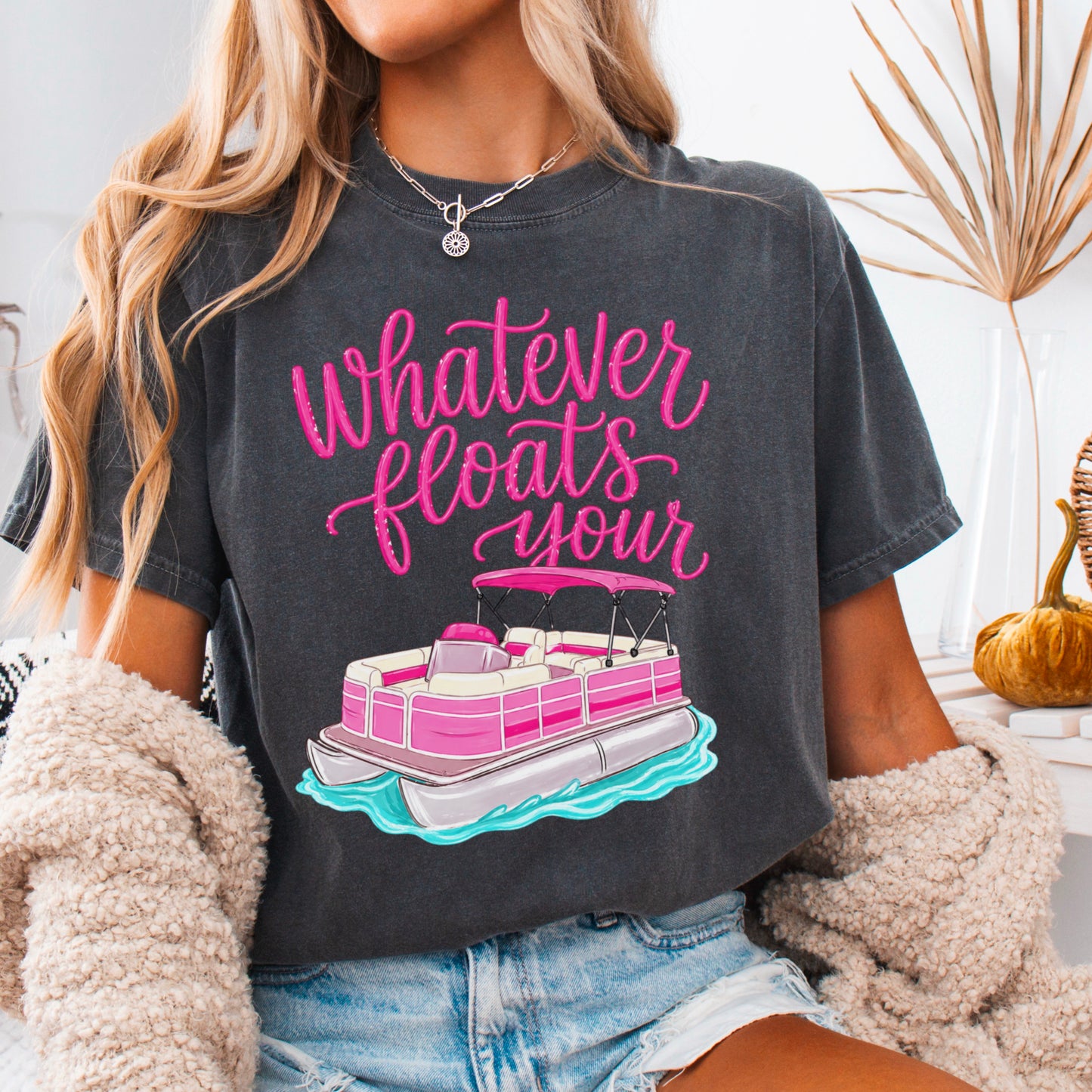Whatever Floats Your Boat Comfort Color Graphic Tee