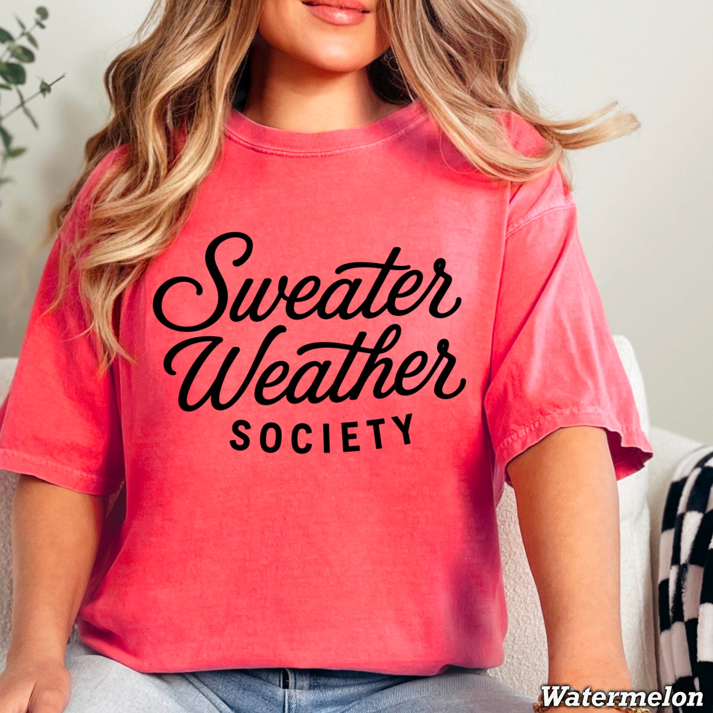Sweater Weather Society Comfort Color Graphic Tee