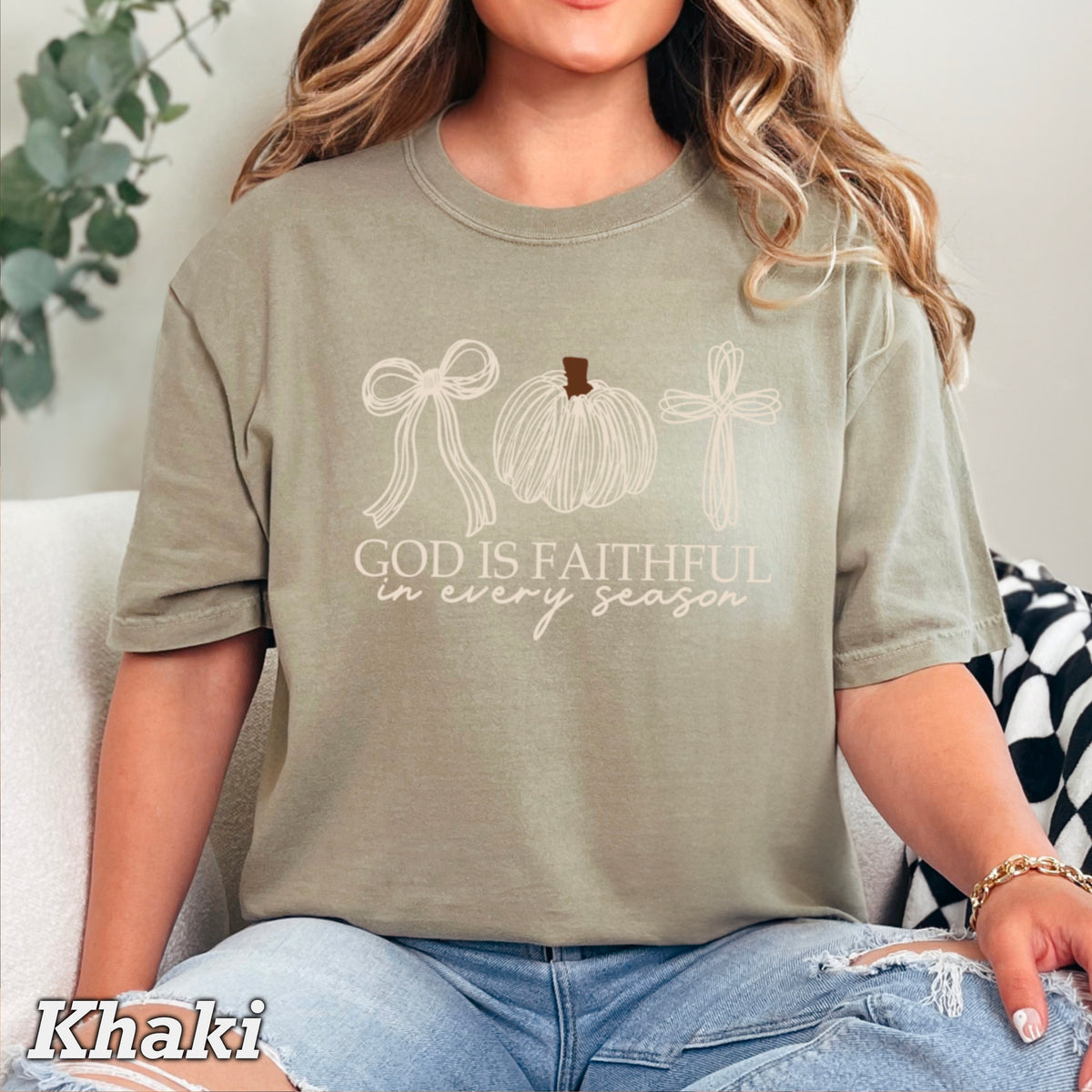 God Is Faithful In Every Season Comfort Color Graphic Tee