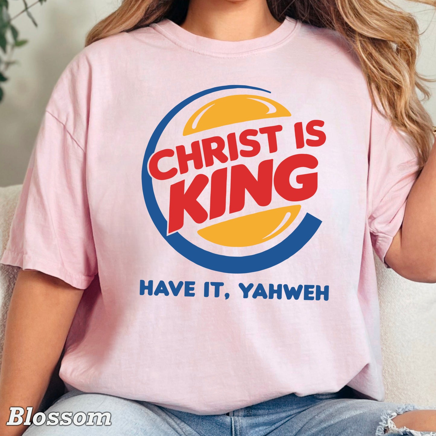 Christ Is King Christian Comfort Color Graphic Tee