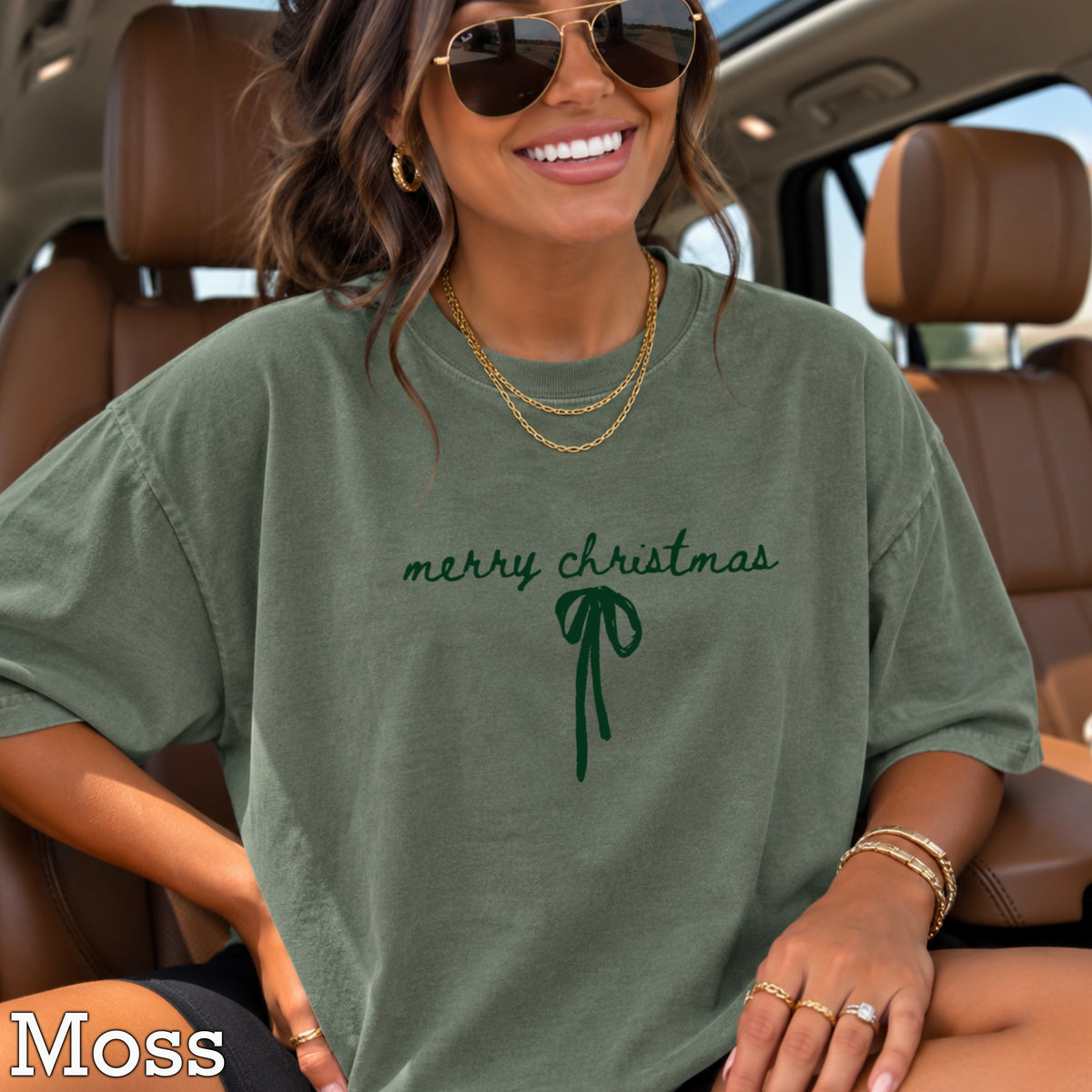 Merry Christmas Comfort Color Graphic Tee