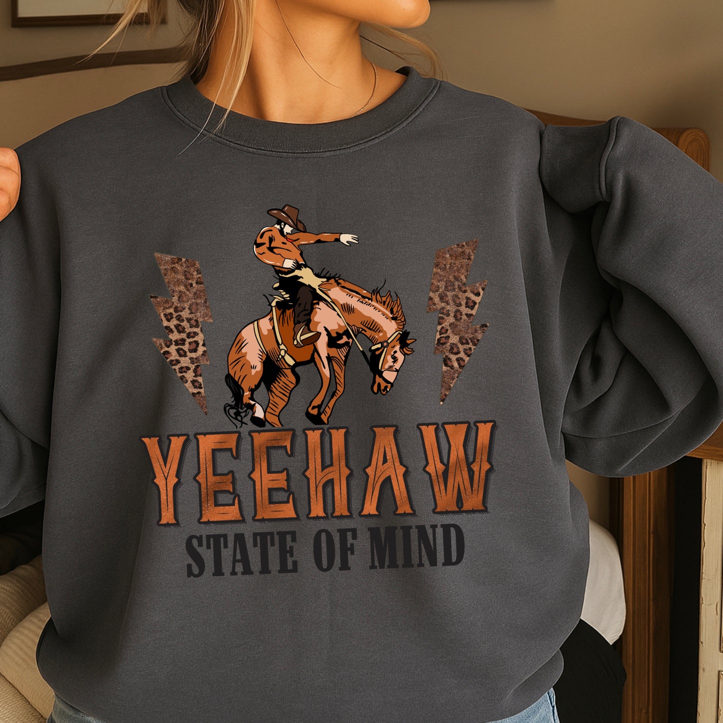 Yeehaw State Of Mind Crewneck Sweatshirt