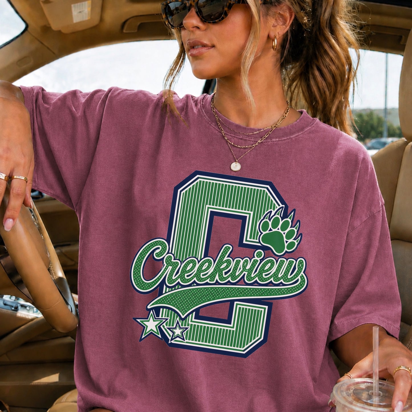 Creekview Grizzlies Comfort Color Graphic Tee