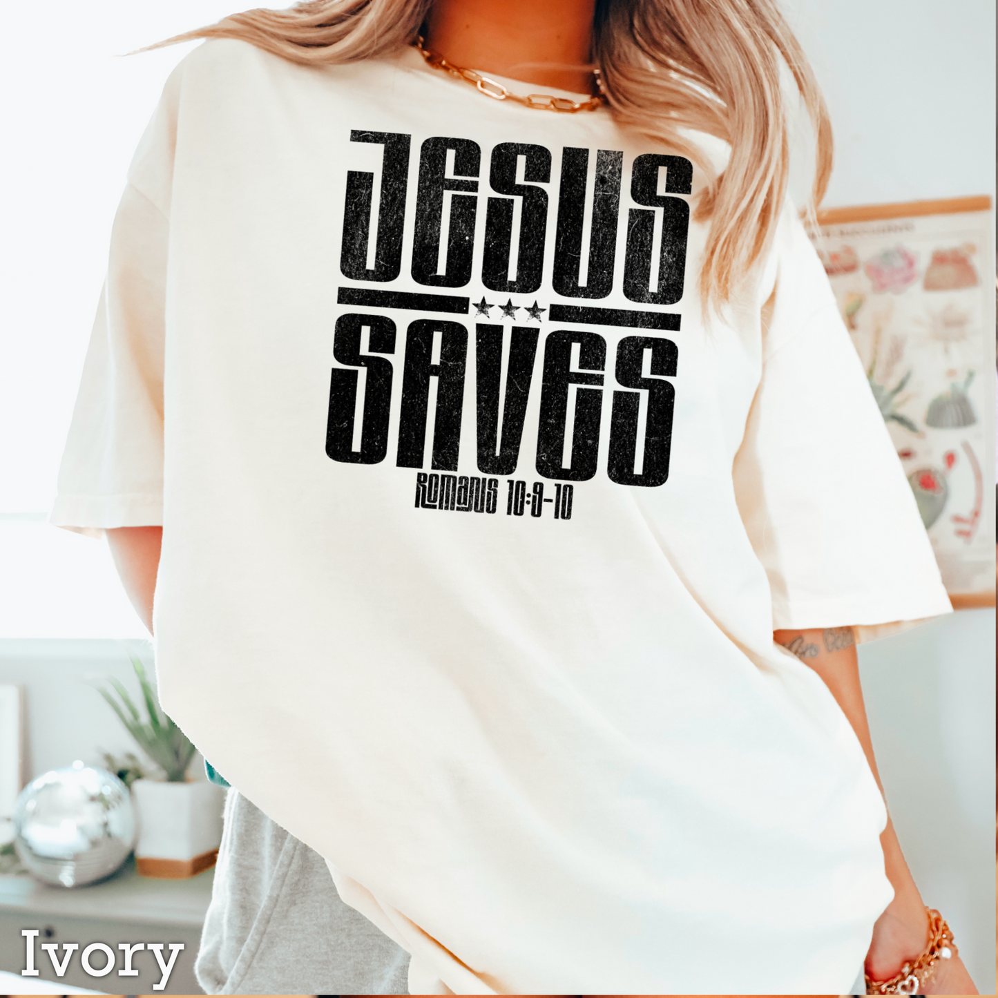 Jesus Saves Comfort Color Graphic Tee