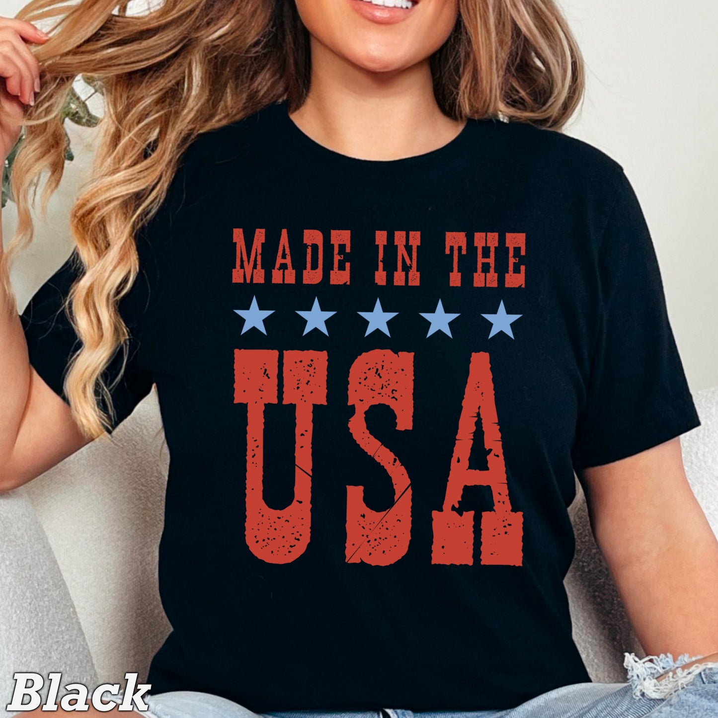 Made InThe USA July 4th Comfort Color Graphic Tee