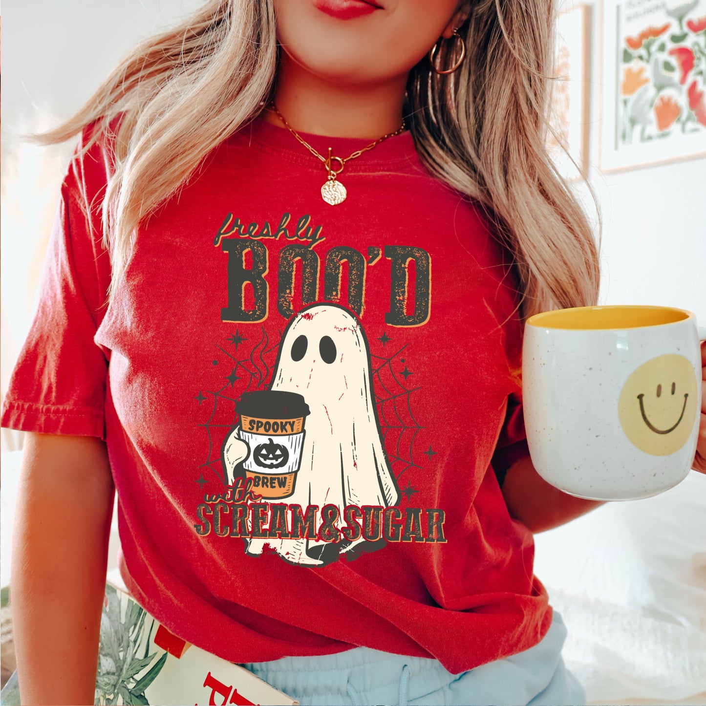 Freshly Boo’d Halloween Comfort Color Graphic Tee