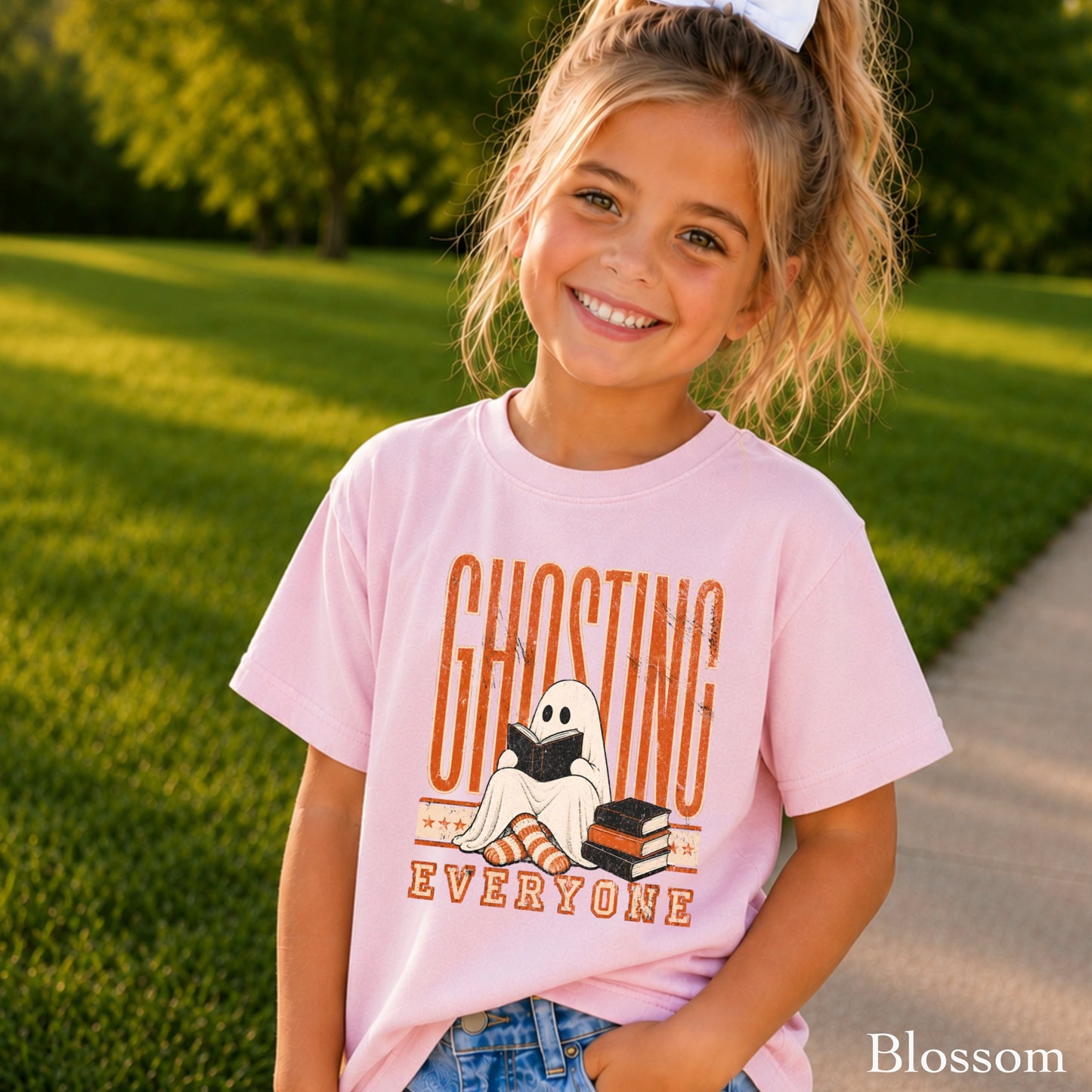Ghosting People Halloween Youth Comfort Color T-Shirt