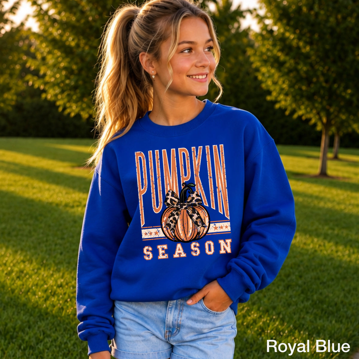 Pumpkin Season Youth Crewneck Sweatshirt