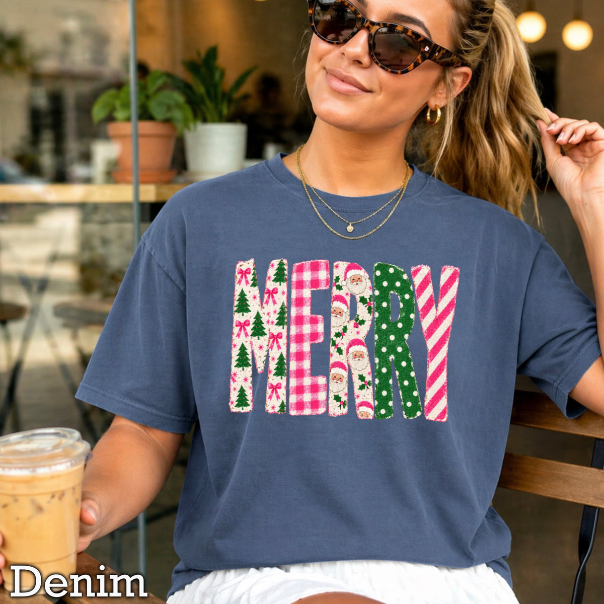 Merry Christmas Comfort Color Graphic Tee