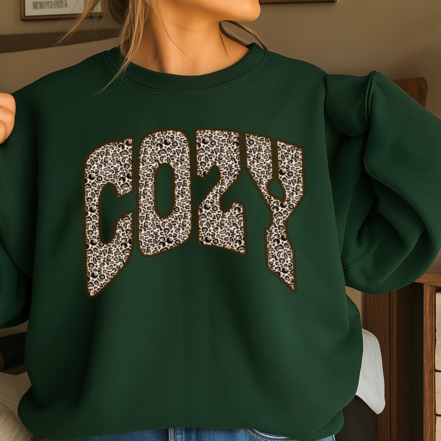 Leopard Cozy Crewneck Sweatshirt