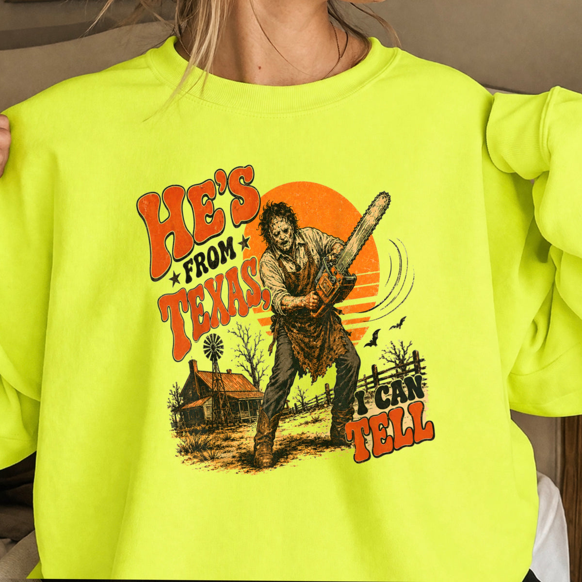 He’s From Texas Halloween Sweatshirt