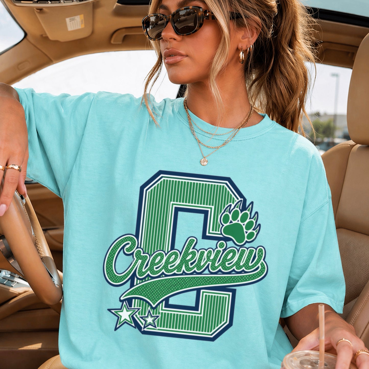 Creekview Grizzlies Comfort Color Graphic Tee