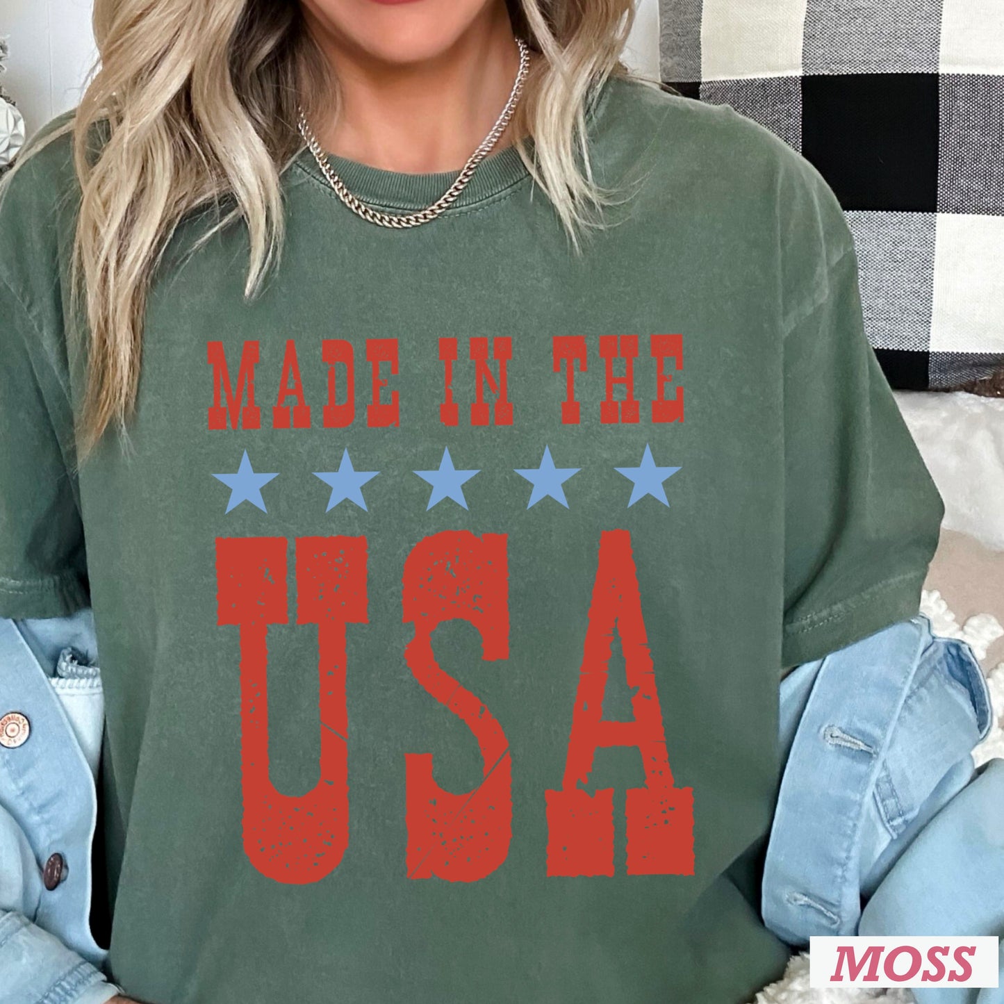 Made InThe USA July 4th Comfort Color Graphic Tee