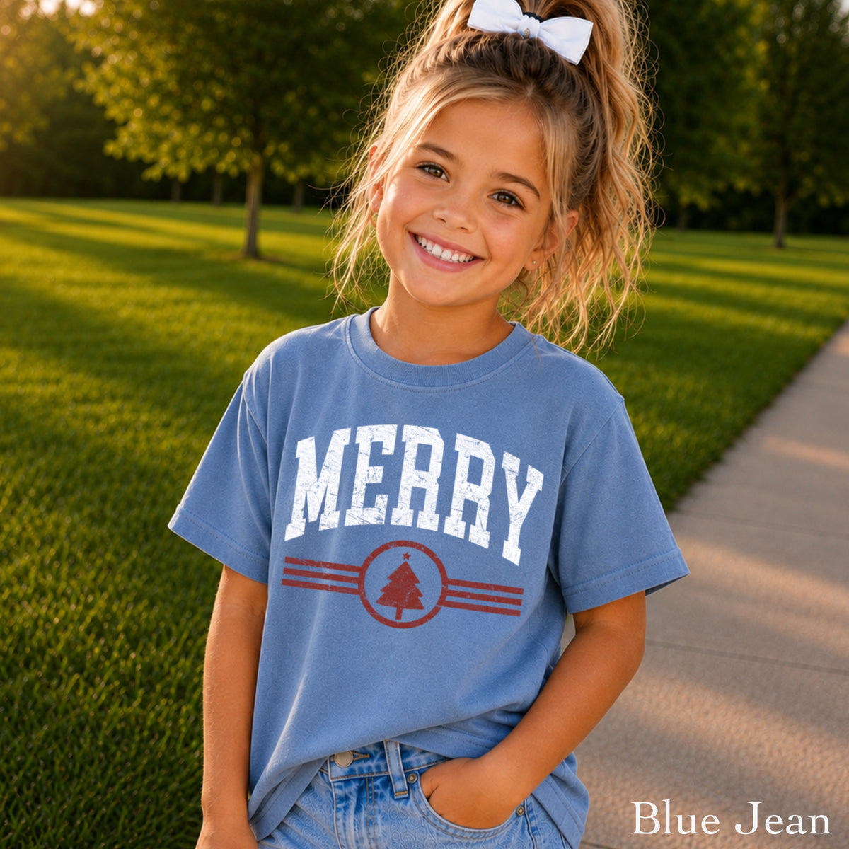 Merry Christmas Youth Comfort Color T-Shirt