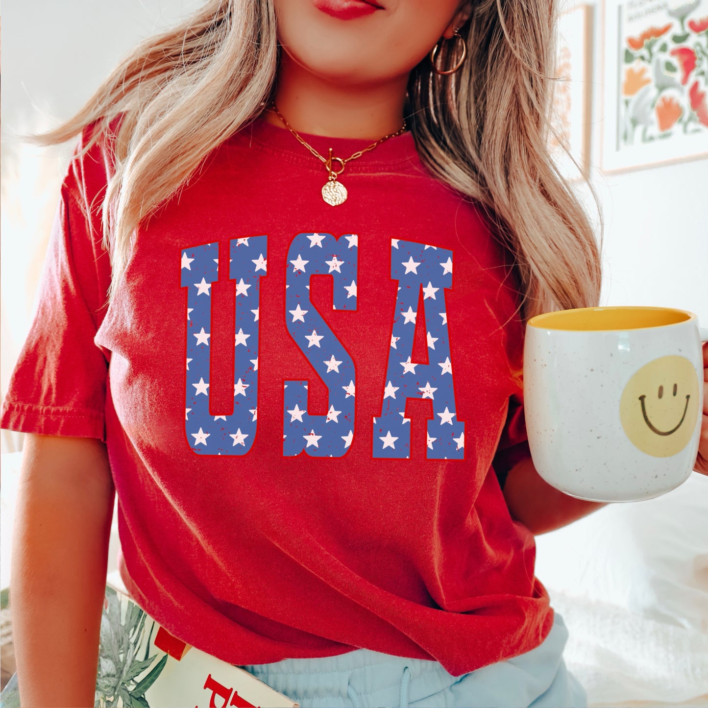 USA Patriotic Comfort Color Graphic Tee