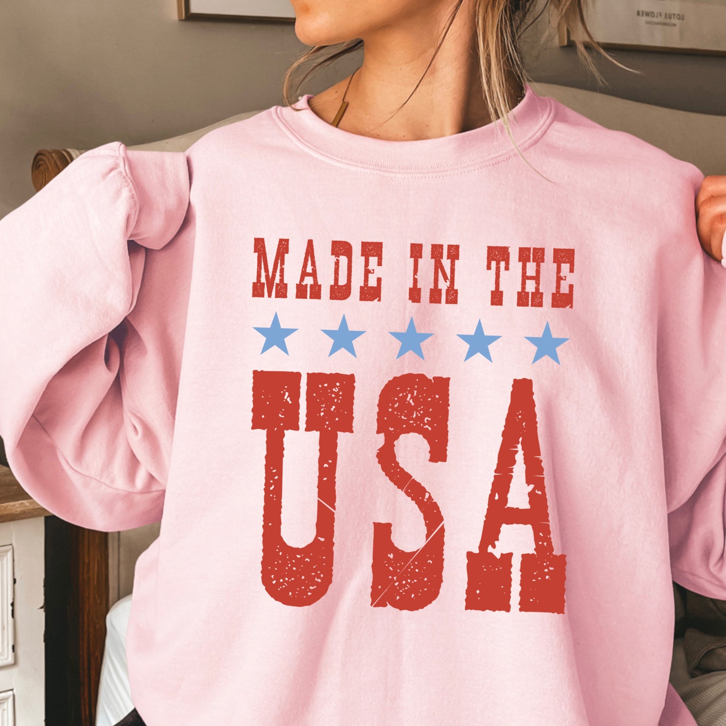 Made In The USA July4th Crewneck Sweatshirt