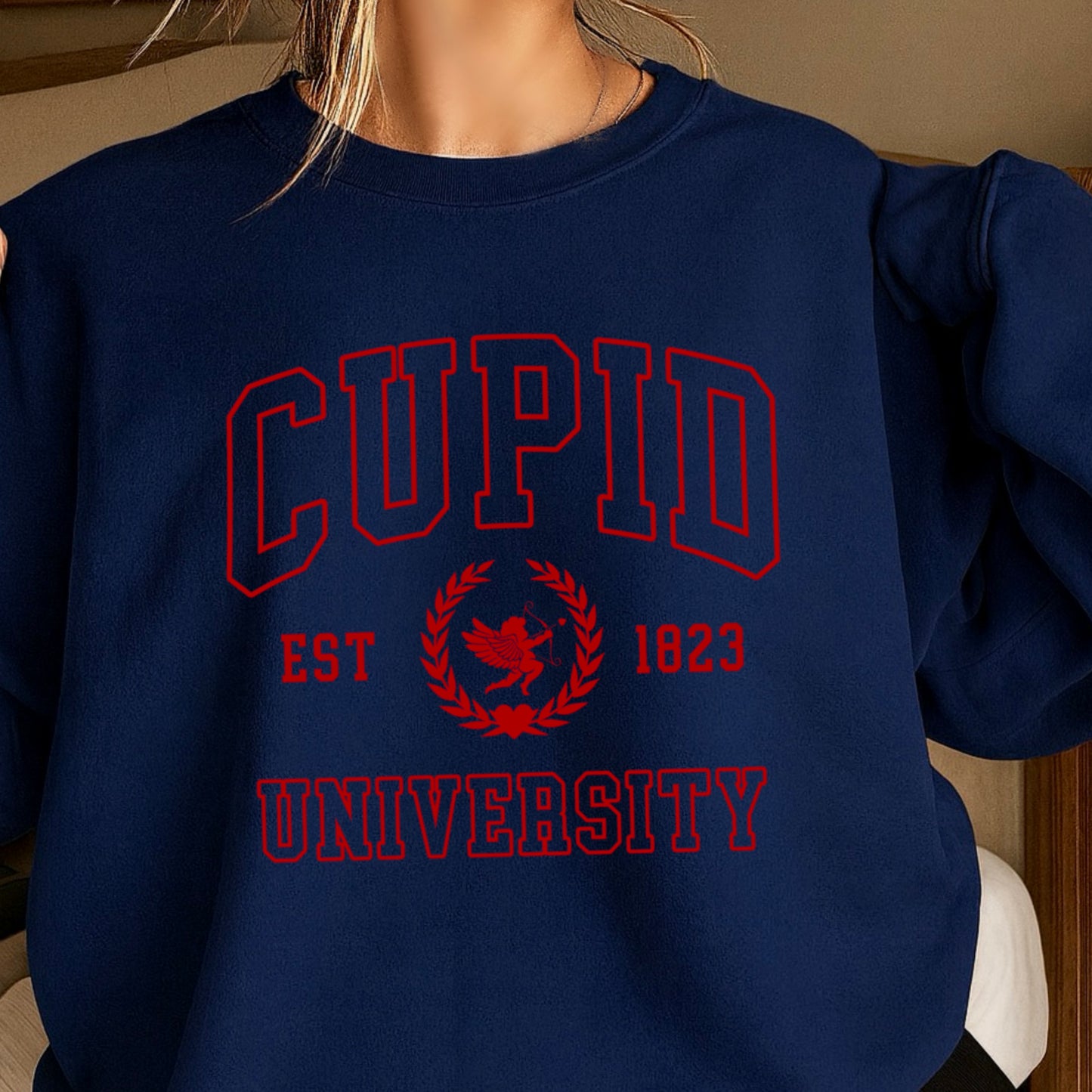 Cupid University Valentine’s Day Crewneck Sweatshirt