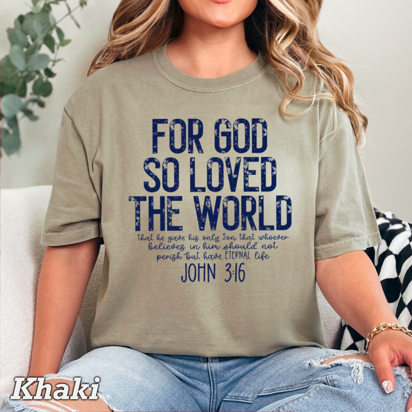 For God So Loved The World Comfort Color Graphic Tee