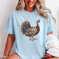 Faux Rhinestone Turkey Comfort Color Graphic Tee