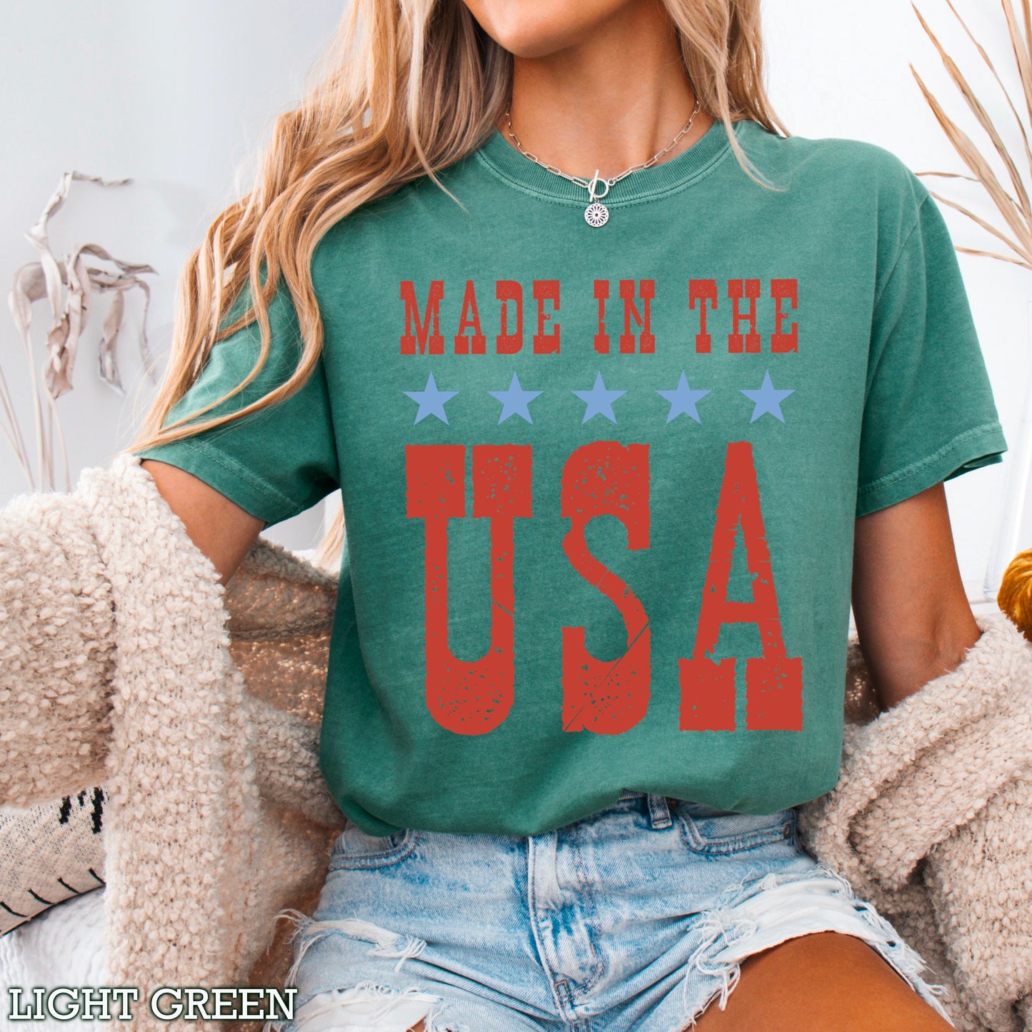 Made InThe USA July 4th Comfort Color Graphic Tee