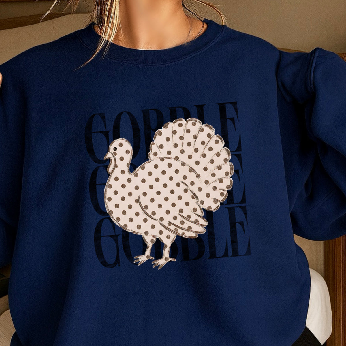 Gobble Thanksgiving Crewneck Sweatshirt