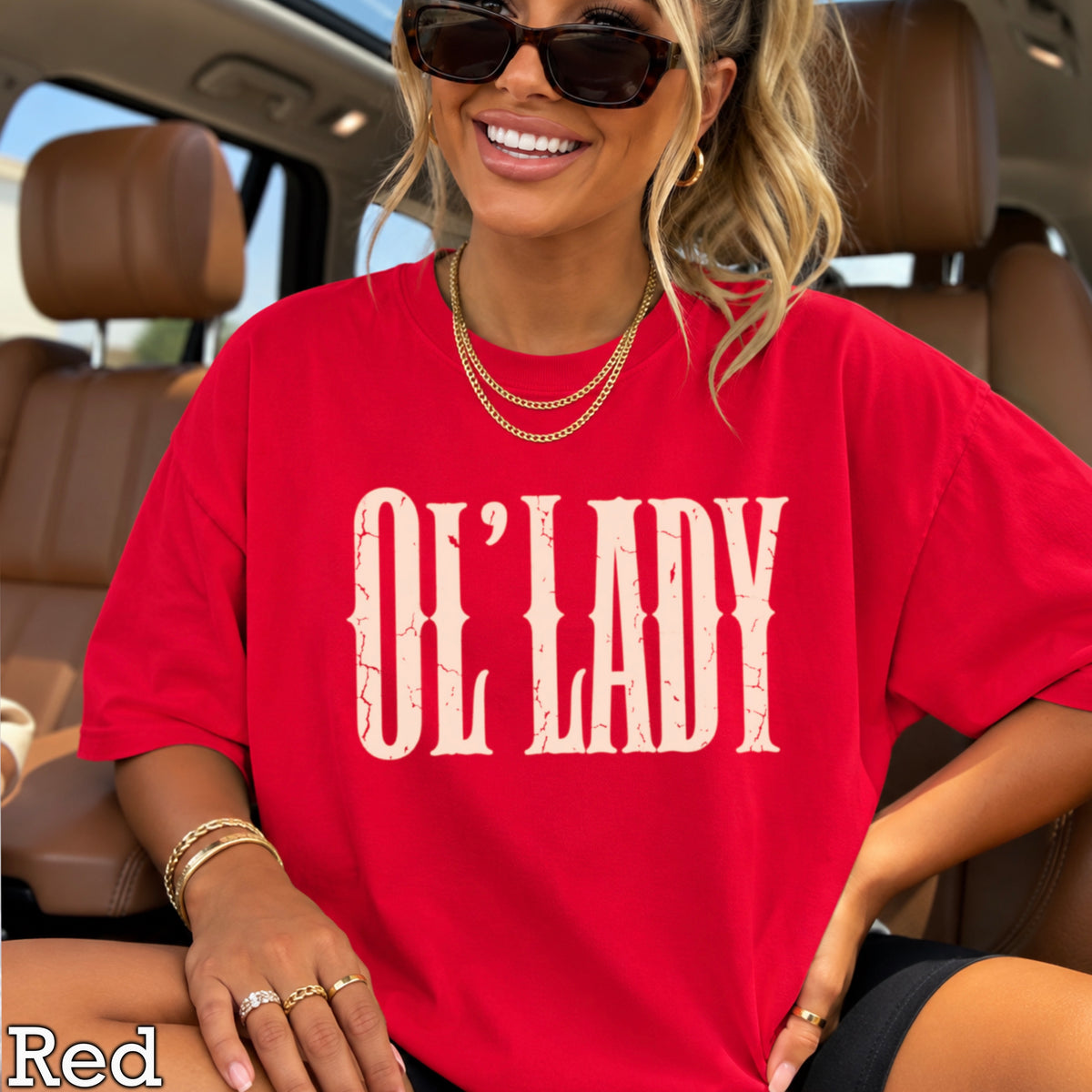 Ol’ Lady Comfort Color Graphic Tee