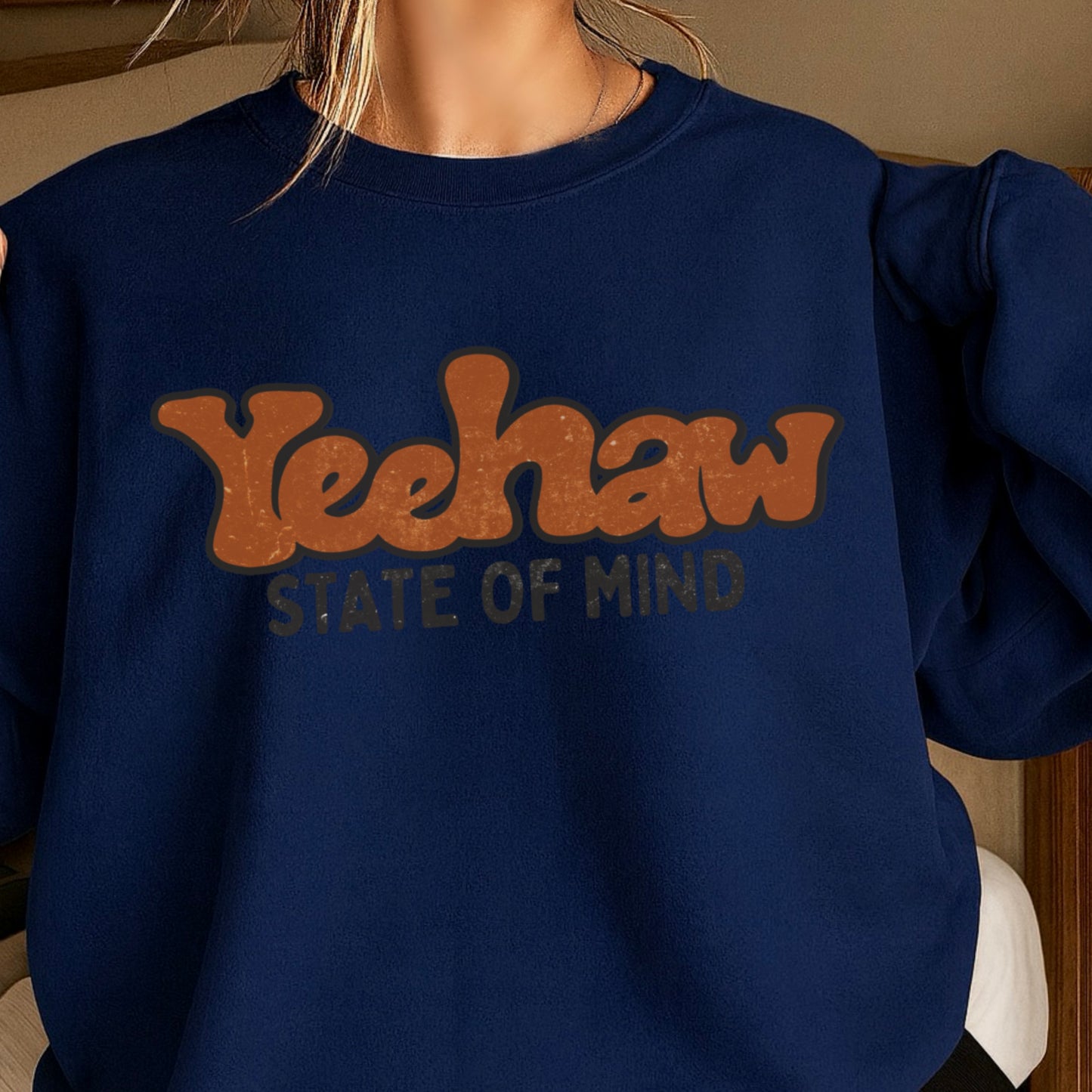 Yeehaw State Of Mind Crewneck Sweatshirt