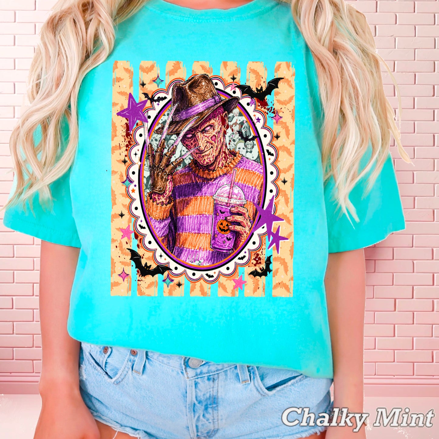 Horror Film Character Halloween Comfort Color Graphic Tee