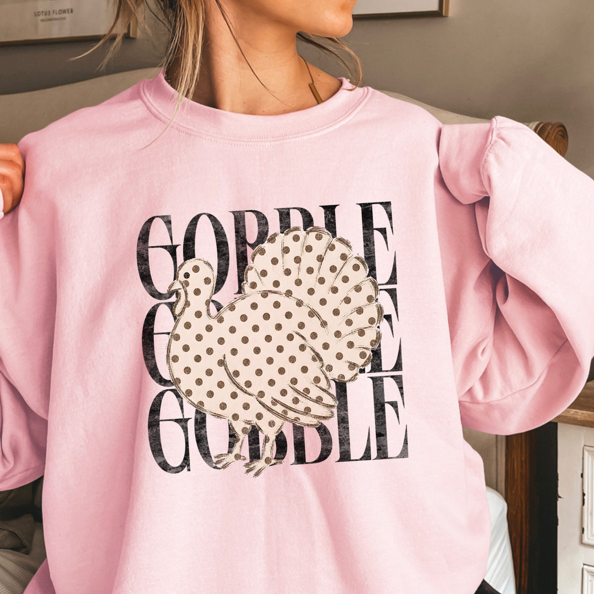 Gobble Thanksgiving Crewneck Sweatshirt