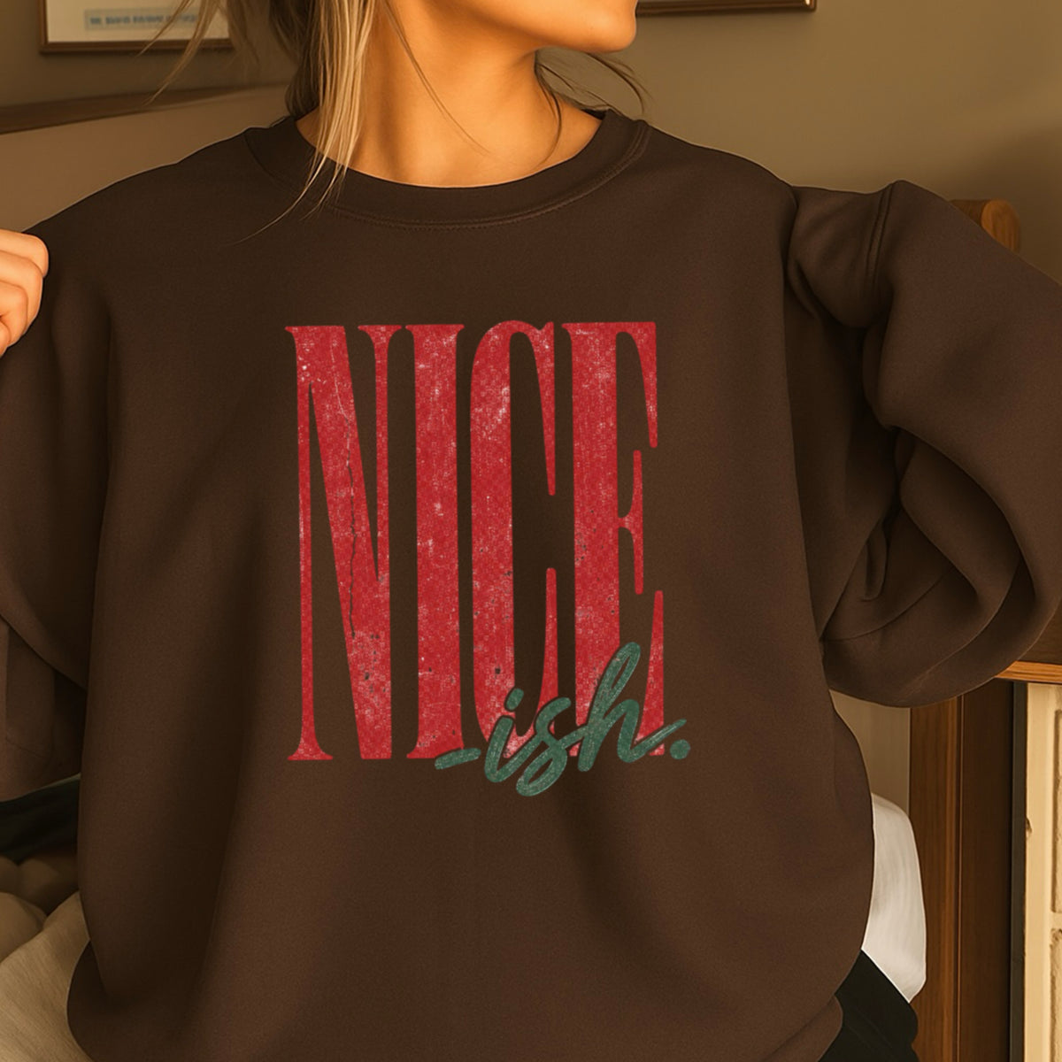 Nice -ish Christmas Crewneck Sweatshirt