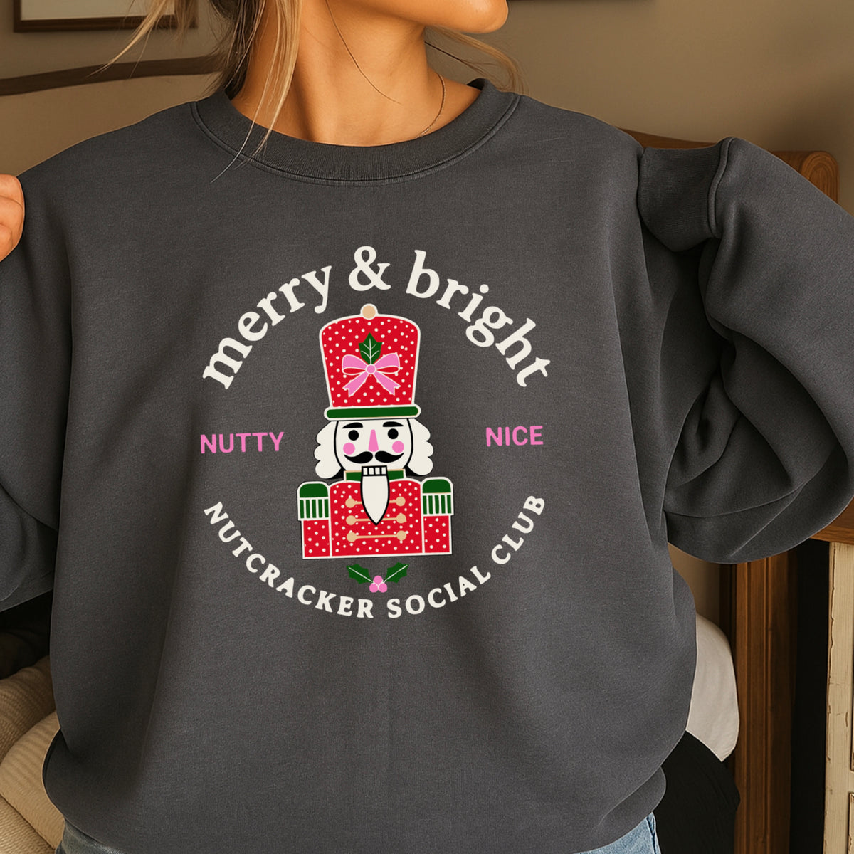 Nutcracker Social Club Christmas Crewneck Sweatshirt