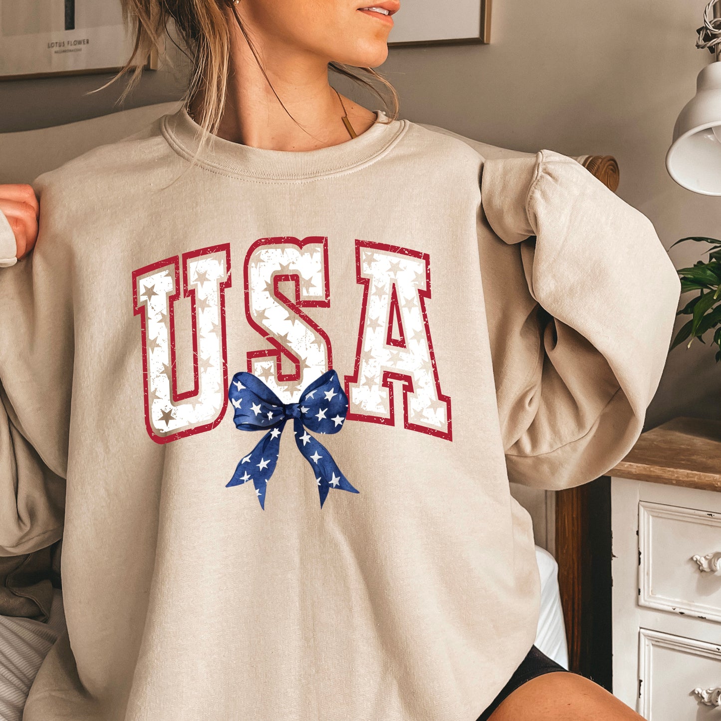 USA Patriotic Crewneck Sweatshirt