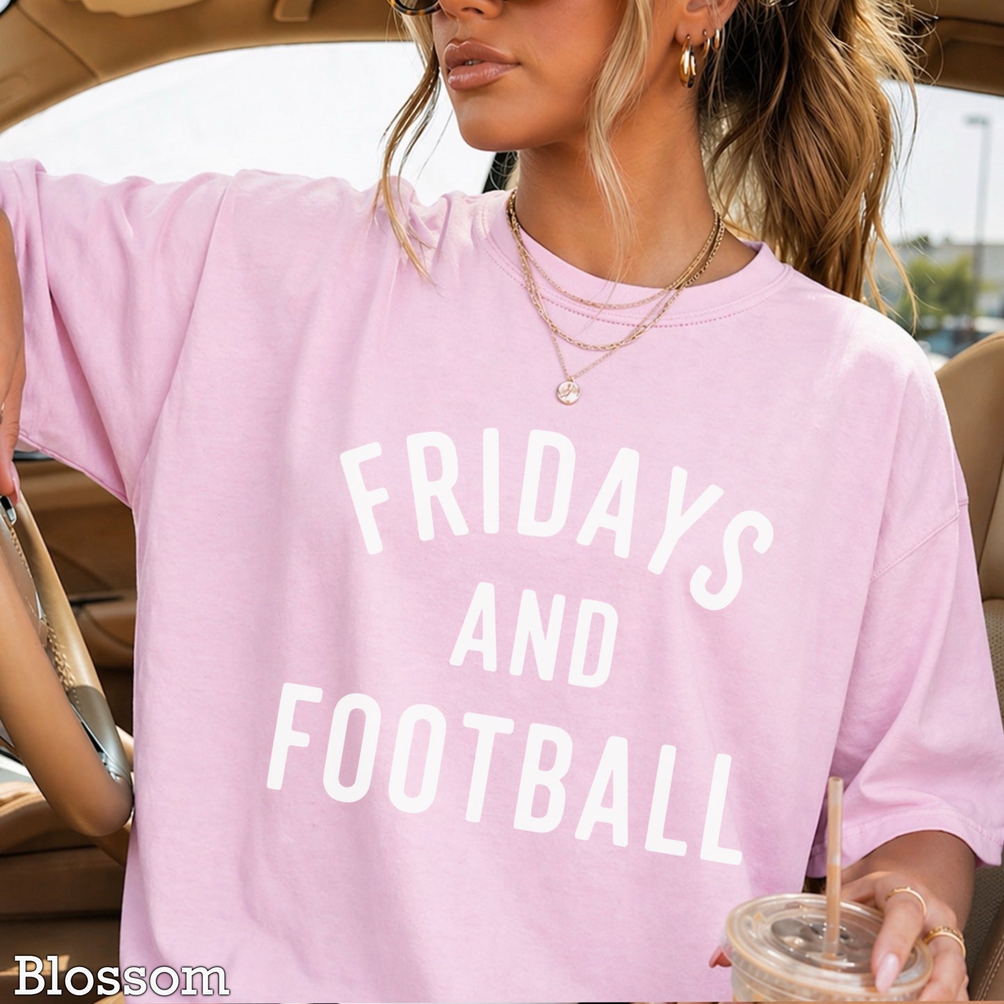 Fridays And Football Comfort Color Graphic Tee