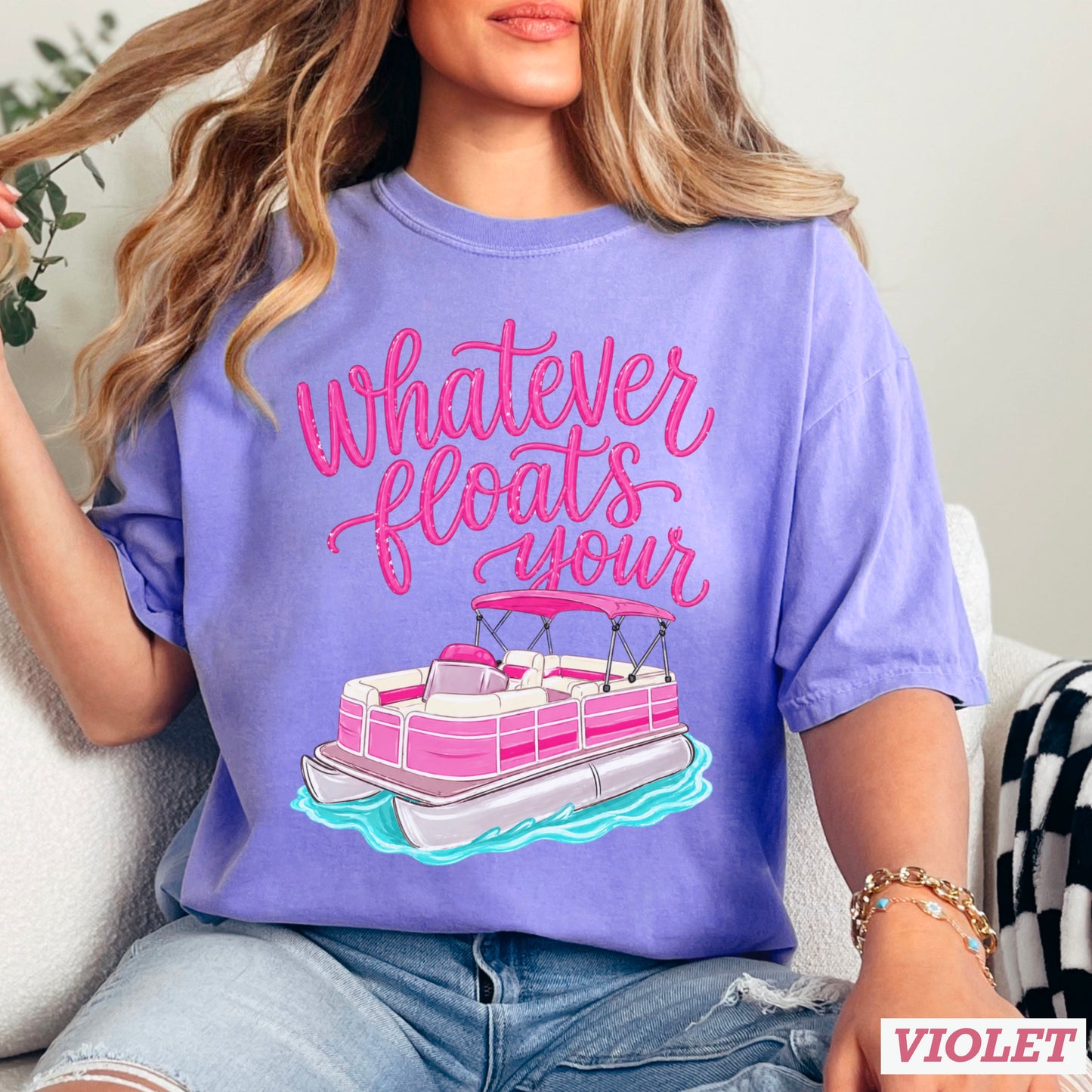 Whatever Floats Your Boat Comfort Color Graphic Tee