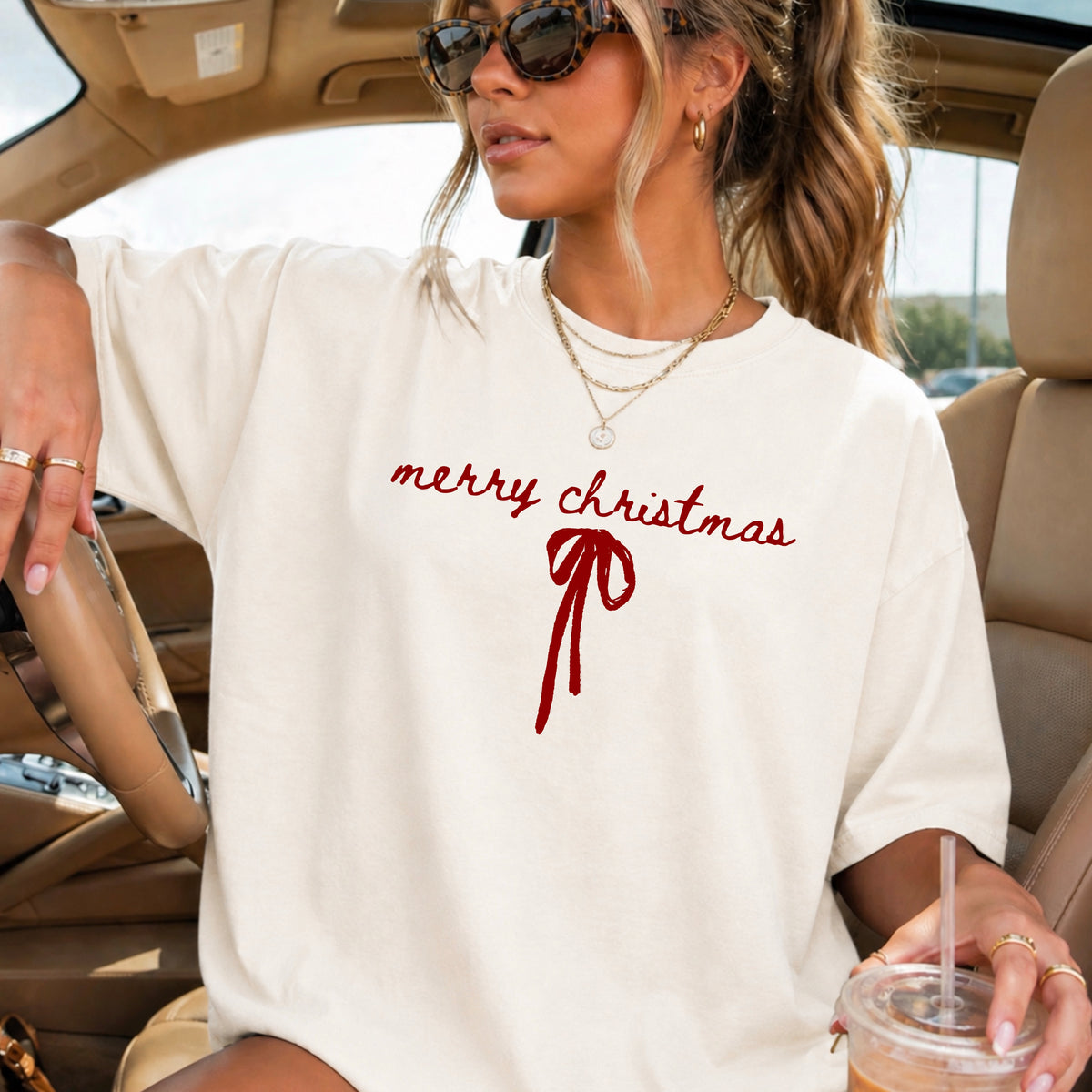 Merry Christmas Comfort Color Graphic Tee