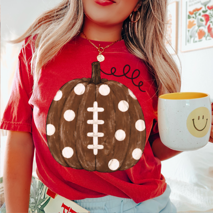 Pumpkin Football DTF Transfer