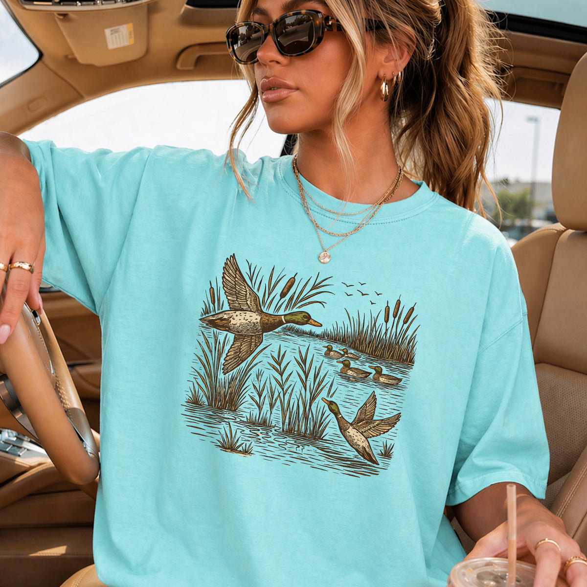 Mallard Ducks Comfort Color Graphic Tee