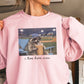I Live Here Now Raccoon Baseball Crewneck Sweatshirt
