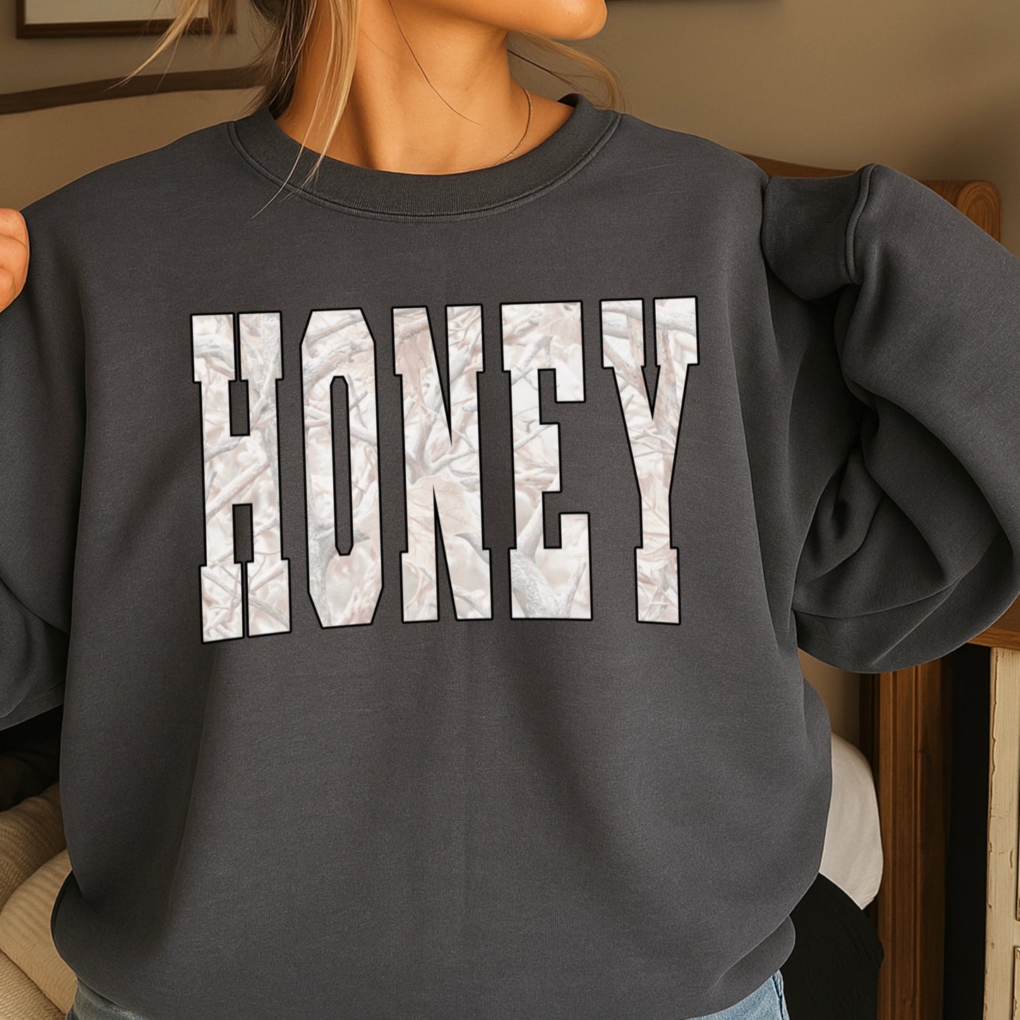 Honey Camo Crewneck Sweatshirt