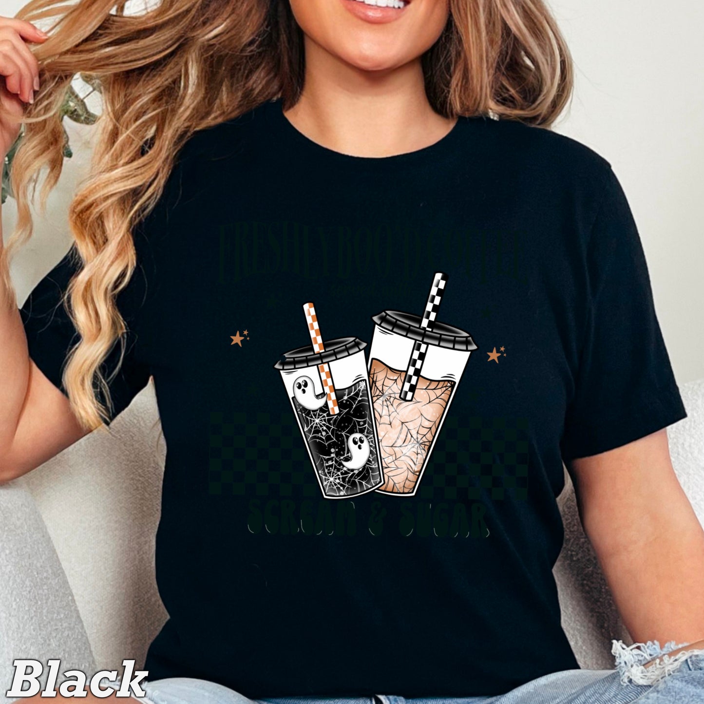 Freshly Boo’d Coffee Halloween Comfort Color Graphic Tee